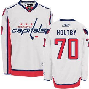 Washington Capitals Trikot #70 Braden Holtby Authentic Weiß Reebok Auswärts